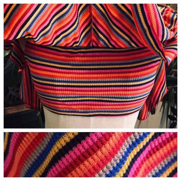 Go Your Own Way Ribbed stripe retro chic tube top - Picture 8 of 8